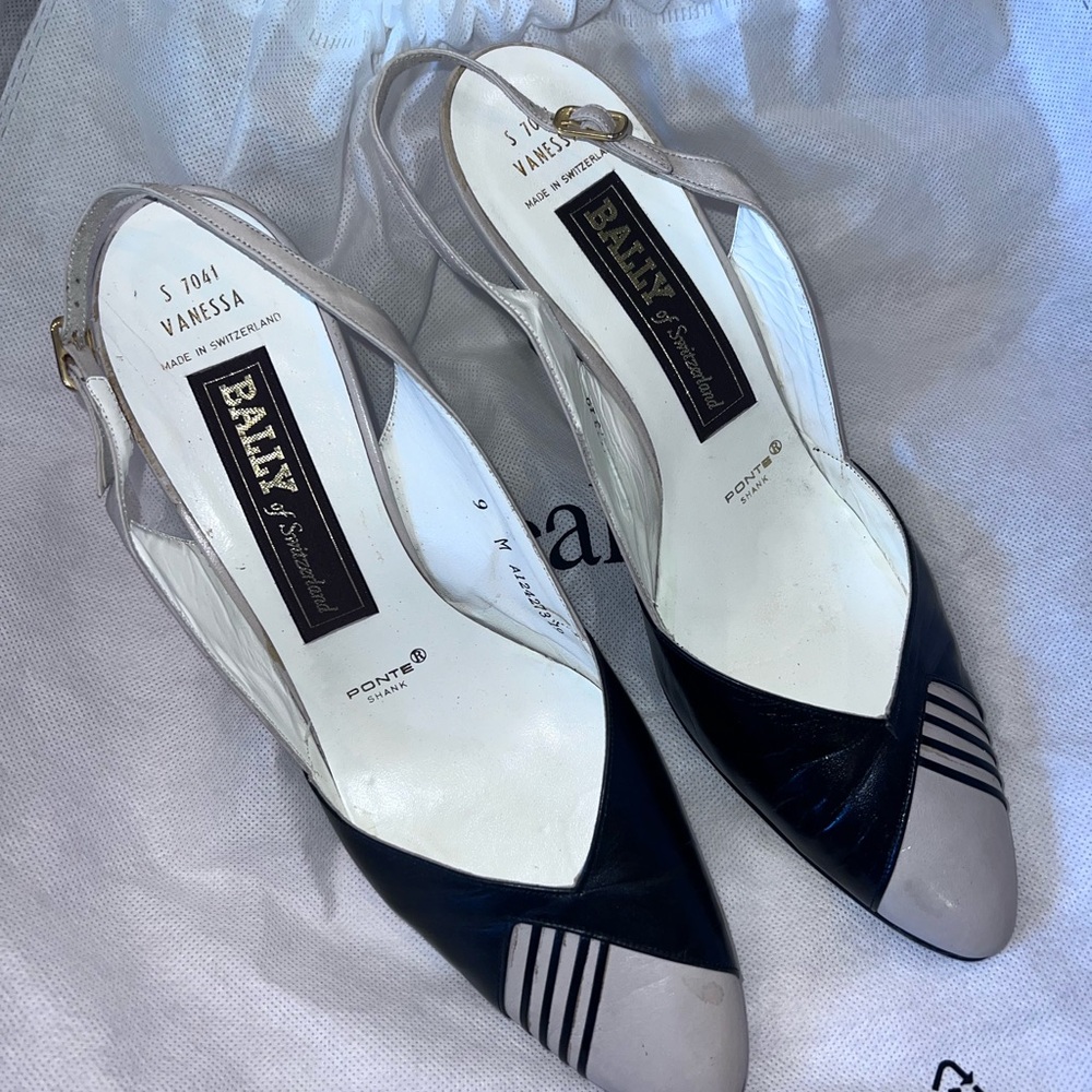 Bally Women's Two-Tone Slingback Heels